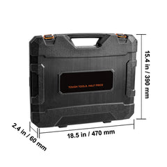 3/8" Drive Impact Socket Set, 90 Piece Socket Set SAE 1/4"-3/4" and Metric 6-19mm, 6 Point Cr-Mo Alloy Steel for Auto Repair, Includes Extension Bars Universal Joint Adapter Lock Storage Case