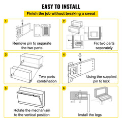 DIY Murphy Bed Springs Mechanism Hardware Kit Horizontal for Twin Size Bed