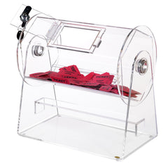 Acrylic Raffle Drum, Holds 2500 Tickets or 100 Raffle Balls, Professional Raffle Ticket Spinning Cage with 2 Keys, Transparent Lottery Spinning Drawing, Raffle Ticket Box for Lottery Games Bingo
