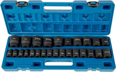 Impact Sockets Set 1/2 Inch Drive 26PCS Standard Length Impact Set 6-Point