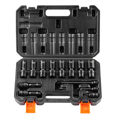360 Degree Swivel Impact Sockets Set 14pcs 6-Point 3/8in Drive Socket Set