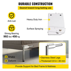 Murphy Mounting Wall Springs Mechanism, Heavy Duty Support Hardware DIY Kit, Bed Springs Mechanism Ideal for King Queen Bed (Vertical), White
