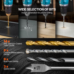 Drill Bit Set 100PCS Screwdriver Bit Set with Carrying Case Multi-purpose