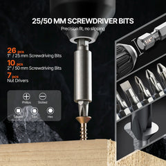 Drill Bit Set 70 PCS Screwdriver Bit Set with Carrying Case Multi-purpose