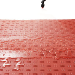 Garage Tiles Interlocking, 12 x 12 x 0.53 inch 25 Pack Garage Floor Covering Tiles, Non-Slip Double-Sided Texture Garage Flooring Tiles, for Garages, Basements, Repair Shops, Red