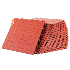 Garage Tiles Interlocking 12x12 in 50 Pack Garage Flooring Tiles Red