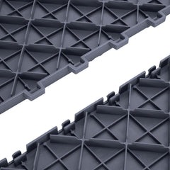 Garage Tiles Interlocking, 12 x 12 x 0.53 inch 25 Pack Garage Floor Covering Tiles, Non-Slip Double-Sided Texture Garage Flooring Tiles, for Garages, Basements, Repair Shops, Graphite Gray