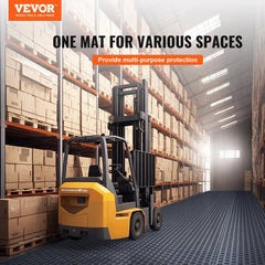 Garage Tiles Interlocking, 12 x 12 x 0.53 inch 50 Pack Garage Floor Covering Tiles, Non-Slip Double-Sided Texture Garage Flooring Tiles, for Garages, Basements, Repair Shops, Graphite Gray