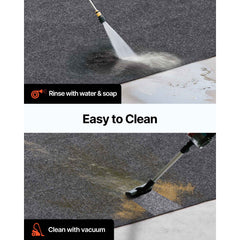 Garage Floor Mat, 2.25 x 5.2 M Waterproof Protection from Water,Snow, Rain,Mud and Oil for Cars, Non-slip Heavy Duty Containment Mat with TPE Anti-Leak Backing & Easy to Clean & Cuttable