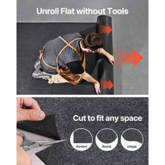 Garage Floor Mat, 2.25 x 5.2 M Waterproof Protection from Water,Snow, Rain,Mud and Oil for Cars, Non-slip Heavy Duty Containment Mat with TPE Anti-Leak Backing & Easy to Clean & Cuttable