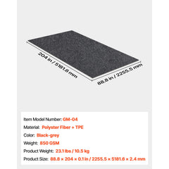 Garage Floor Mat, 2.25 x 5.2 M Waterproof Protection from Water,Snow, Rain,Mud and Oil for Cars, Non-slip Heavy Duty Containment Mat with TPE Anti-Leak Backing & Easy to Clean & Cuttable
