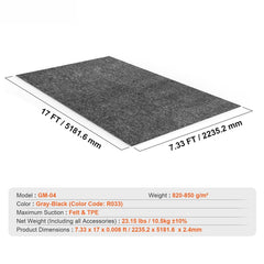 Garage Floor Mat, 2.25 x 5.2 M Waterproof Protection from Water,Snow, Rain,Mud and Oil for Cars, Non-slip Heavy Duty Containment Mat with TPE Anti-Leak Backing & Easy to Clean & Cuttable