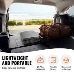 Carport Replacement Canopy Cover Top + Side Wall 10 x 20 ft, Garage Tent Shelter Tarp Heavy-Duty Waterproof & UV Protected, Easy Installation with Ball Bungees,White (Frame Not Included)