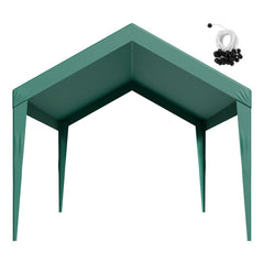 Carport Replacement Canopy, 6 x 3 m Potable Garage Tent Top Tarp, UV-Resistant & Waterproof Car Shelter Tarp, Heavy Duty Car Port Cover with Ball Buggees, Dark Green, Frame Not Included