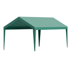 Carport Replacement Canopy, 6 x 3 m Potable Garage Tent Top Tarp, UV-Resistant & Waterproof Car Shelter Tarp, Heavy Duty Car Port Cover with Ball Buggees, Dark Green, Frame Not Included