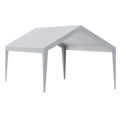Carport Replacement Canopy Cover 12 x 20 ft, Garage Top Tent Shelter Tarp Heavy-Duty Waterproof & UV Protected, Easy Installation with Ball Bungees,Grey (Only Top Cover, Frame Not Include)
