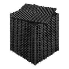 Interlocking Drainage Mat, 31 x 31 cm Modular Interlocking Cushion, 24 Pcs Splicing Drainage Mats, Non-Slip Black PP Drainage Floor Tile and Shower Mat, for Garage, Garden, Kitchen & Outdoor