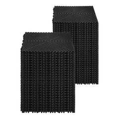 Interlocking Drainage Mat, 31 x 31 cm Modular Interlocking Cushion, 24 Pcs Splicing Drainage Mats, Non-Slip Black PP Drainage Floor Tile and Shower Mat, for Garage, Garden, Kitchen & Outdoor