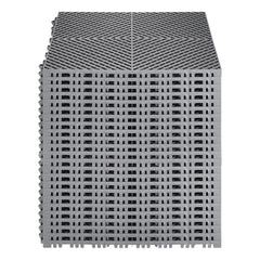 Interlocking Drainage Mat, 41.5 x 41.5 cm Modular Interlocking Cushion, 24 Pcs Splicing Drainage Mats, PP Non-Slip Drainage Floor Tile and Shower Mat, for Garage, Garden, Kitchen & Outdoor