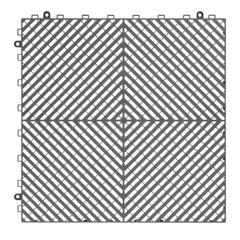 Interlocking Drainage Mat, 41.5 x 41.5 cm Modular Interlocking Cushion, 24 Pcs Splicing Drainage Mats, PP Non-Slip Drainage Floor Tile and Shower Mat, for Garage, Garden, Kitchen & Outdoor