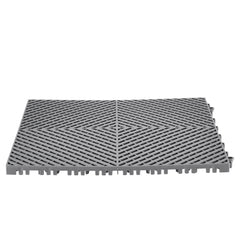 Interlocking Drainage Mat, 41.5 x 41.5 cm Modular Interlocking Cushion, 24 Pcs Splicing Drainage Mats, PP Non-Slip Drainage Floor Tile and Shower Mat, for Garage, Garden, Kitchen & Outdoor