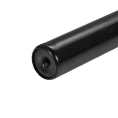 Double Rod Curtain Rods, 36-72 inches(3-6ft) Adjustable Length, Black Double Curtain Rods with Round Finials, 1" and 3/4" Diameter, Double Window Drapery Rod for Sheer and Blackout Curtains