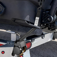 Wheel Chock Tie-Down Kit, Fixed Trailer Tie Down Strap, Car Tie Down Kit with S-Hook, Break Strength 748 kg & Working Load 250 kg Motorcycle Tie-Down System for Trailers, Boats, Snowmobiles