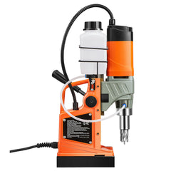 Magnetic Drill, 1450W Motor 2 in Boring Diameter, 2878 lbf Portable Electric Mag Drill Press, with 6 Coring Bits, Variable Speed, Drilling Machine for Metal Surface, Home Improvement Industry