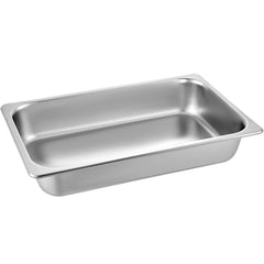 4 Pack Hotel Pan 3.7" Deep Steam Table Pan Full Size with Lid 20.8"L x 13"W Hotel Pan 22 Gauge Stainless Steel Anti Jam Steam Table Pan