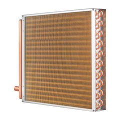 20"x 20" Heat Exchanger Water to Air 3-Row 3/8" Copper Ports 242 Fins
