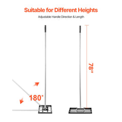 254 x 430 mm Lawn Leveling Rake 1980 mm Adjustable Handle for Yard Golf Court