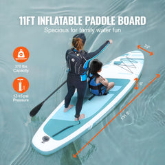 Inflatable Stand Up Paddle Board, 152 mm Wide SUP Paddleboard, with Board Accessories, Pump, Paddle, Fin, Phone Bag, Backpack, Ankle Leash, Repair Kit, Non-slip Deck for Youth & Adults