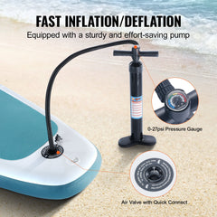 Inflatable Stand Up Paddle Board, 3230 x 838 x 152 mm SUP Paddleboard, with Board Accessories, Pump, Paddle, Fin, Phone Bag, Backpack, Ankle Leash, Repair Kit, Non-slip Deck for Youth & Adults