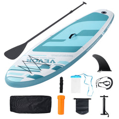 Inflatable Stand Up Paddle Board, 3230 x 838 x 152 mm SUP Paddleboard, with Board Accessories, Pump, Paddle, Fin, Phone Bag, Backpack, Ankle Leash, Repair Kit, Non-slip Deck for Youth & Adults