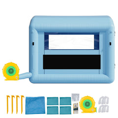 Inflatable Paint Booth, 3 x 2.5 x 2.5 m, Inflatable Spray Booth with 550W Powerful Blower and Air Filter System, Round Roof with Light Hook, for Painting Bicycle, Motorcycle, and Furniture