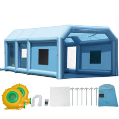 Inflatable Paint Booth 29.5x15.7x11.8ft Inflatable Spray Booth 950W+750W