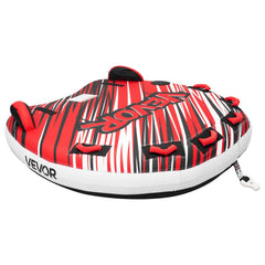 Towable Tube for Boating, 3 Riders Inflatable Boat Tubes and Towables, 231 kg Capacity Water Sport Towable Tube for Boat to Pull - with Fins, Full Nylon Cover, Padded Handles & Safety Valve
