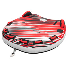 Towable Tube for Boating, 3 Riders Inflatable Boat Tubes and Towables, 231 kg Capacity Water Sport Towable Tube for Boat to Pull - with Fins, Full Nylon Cover, Padded Handles & Safety Valve