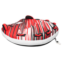 Towable Tube for Boating, 3 Riders Inflatable Boat Tubes and Towables, 231 kg Capacity Water Sport Towable Tube for Boat to Pull - with Fins, Full Nylon Cover, Padded Handles & Safety Valve