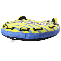 Towable Tube for Boating, 1-3 Riders Inflatable Towable Tube with Bumper Fins, 510 lbs Water Sport Towable Tubes for Boats to Pull, Full Nylon Cover, EVA Grab Handles and Speed Safety Valve