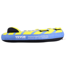 Towable Tube for Boating, 1-3 Riders Inflatable Towable Tube with Bumper Fins, 510 lbs Water Sport Towable Tubes for Boats to Pull, Full Nylon Cover, EVA Grab Handles and Speed Safety Valve