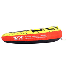 Towable Tube for Boating, 1-3 Riders Inflatable Boat Tubes and Towables, 510 lbs, 63" Round Water Sport Towable Tubes for Boats to Pull, Full Nylon Cover, EVA Grab Handles and Speed Safety Valve