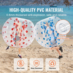 Inflatable Bumper Balls 2-Pack, 5FT/1.5M Body Sumo Zorb Balls for Teen & Adult, 0.8mm Thick PVC Human Hamster Bubble Balls for Outdoor Team Gaming Play, Bumper Bopper Toys for Garden, Yard, Park