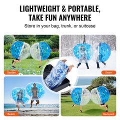 Inflatable Bumper Ball 1-Pack, 5FT/1.5M Body Sumo Zorb Balls for Teen & Adult, 0.8mm Thick PVC Human Hamster Bubble Balls for Outdoor Team Gaming Play, Bumper Bopper Toys for Garden, Yard, Park