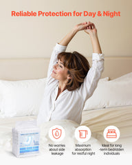 Adult Briefs with Adhesive Tabs Incontinence Briefs for Men Women L Size