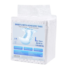 Adult Briefs with Adhesive Tabs Incontinence Briefs for Men Women L Size