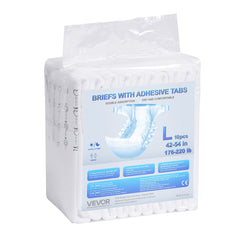 Adult Briefs with Adhesive Tabs Incontinence Briefs for Men Women L Size