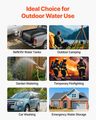 Water Storage Bladder 540L Large Capacity Water Bag, Portable & Collapsible Soft Waters Container, Leakproof & Tear-Resistant PVC Emergency Waters Storage Tank for RV Truck & Outdoor Use