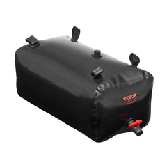 Portable Water Storage Bladder 29.9 Gal PVC Collapsible Water Tank Black