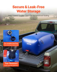 Water Storage Bladder 240L Large Capacity Water Bag, Portable & Collapsible Soft Waters Container, Leakproof & Tear-Resistant PVC Emergency Waters Storage Tank for RV Truck & Outdoor Use